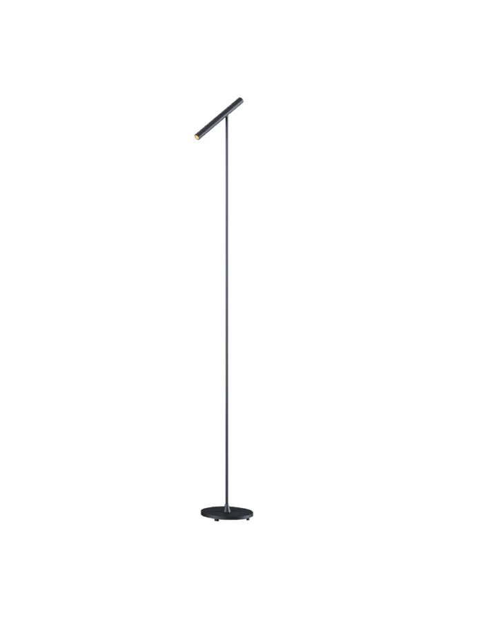 Lampara de pie LED 9W dimerizable alt. 140cm IDEA WIPI negro luz cálida
